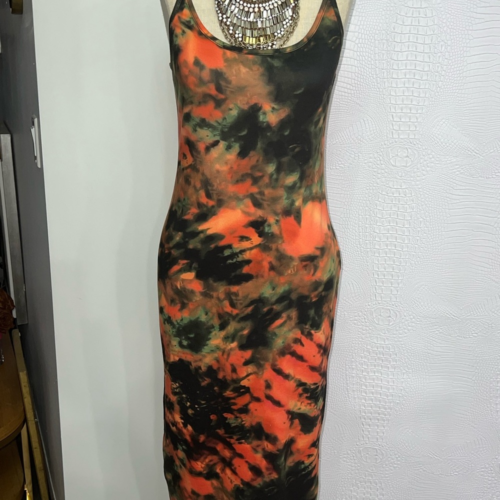 Summer Dress fitted, Tye Dye